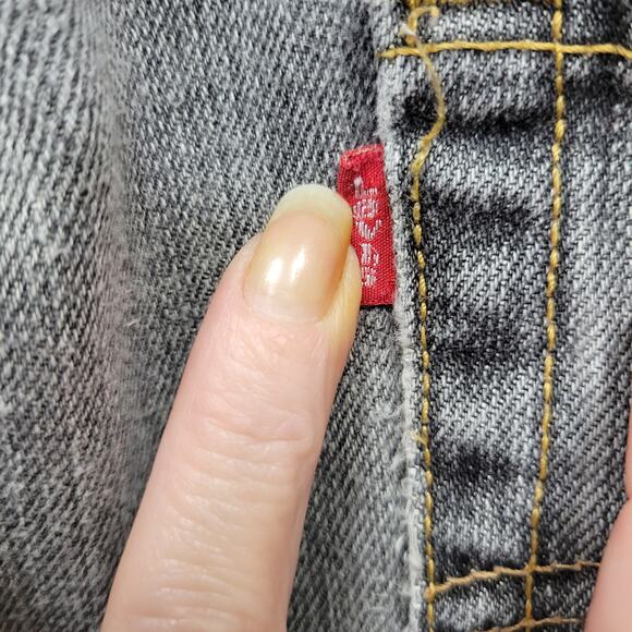Levis Gray Button Fly Jeans Mens 33x30 Mexico Distressed VTG Skater Classic - Picture 5 of 10